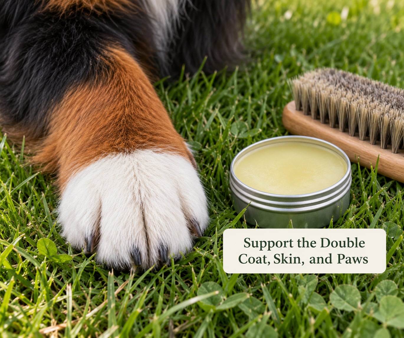 Support the Double Coat, Skin, and Paws