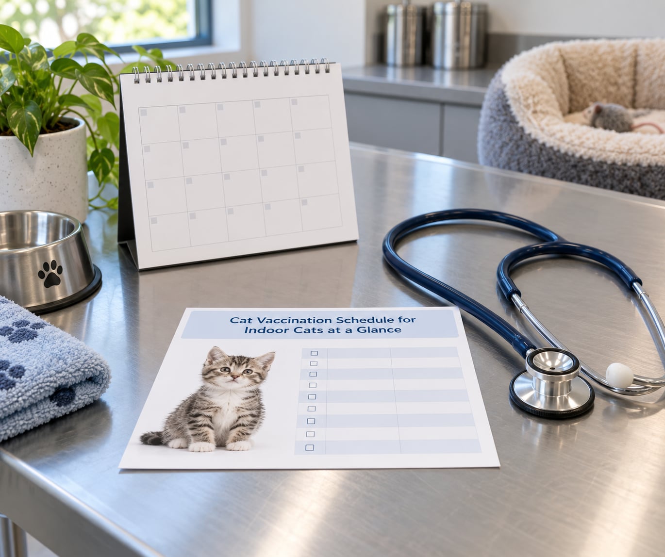 Cat Vaccination Schedule for Indoor Cats at a Glance