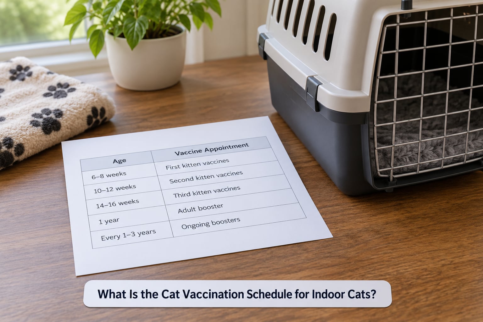 What Is the Cat Vaccination Schedule for Indoor Cats?