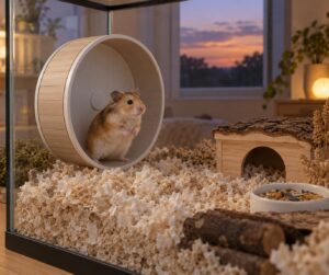 why is my hamster awake all night and biting the bars