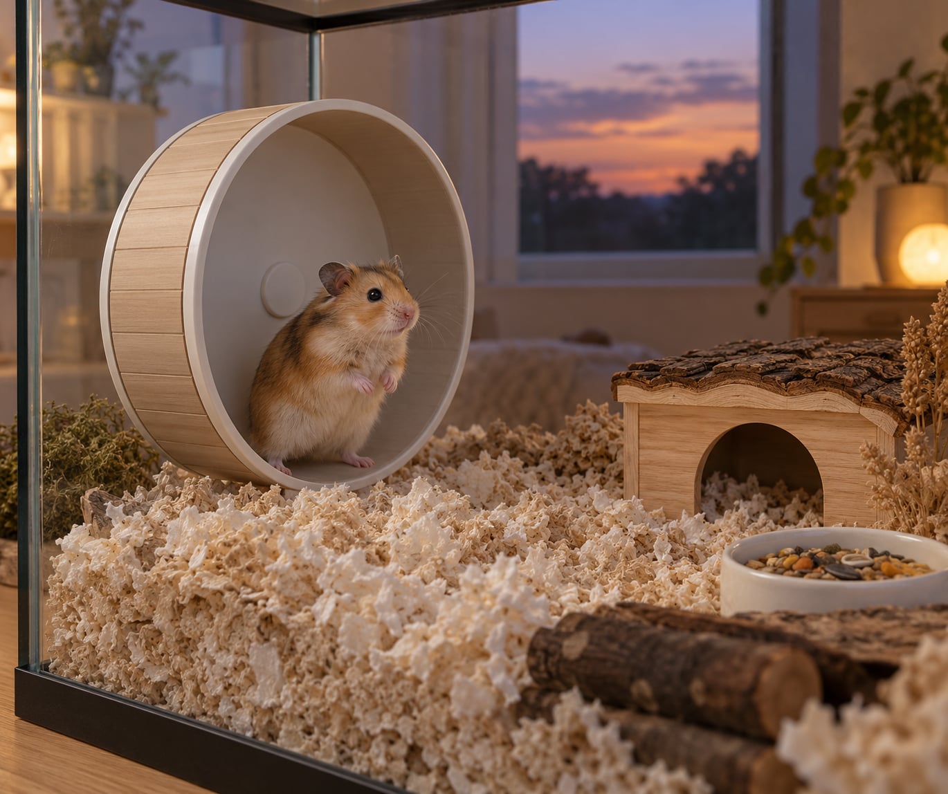 why is my hamster awake all night and biting the bars
