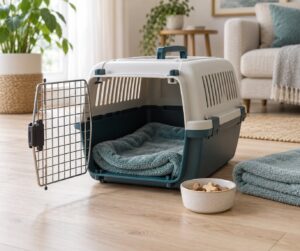 how to get a cat into a carrier calmly