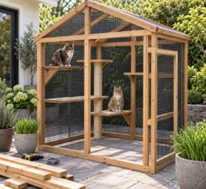 how to build a catio or safe outdoor space