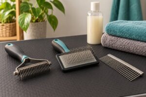 how to groom a double coated dog at home