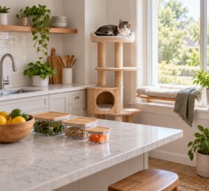 how to keep a cat off the kitchen counter