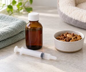 how to give a cat liquid medicine without getting bitten