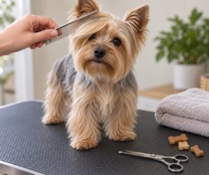 how to trim hair around a dog's eyes safely