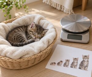 how to tell a kitten's age in weeks