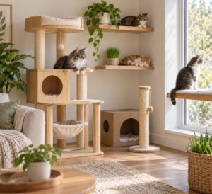 how to enrich an indoor cat's environment