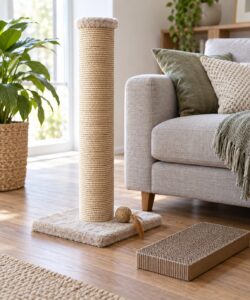 how to train a cat to use a scratching post