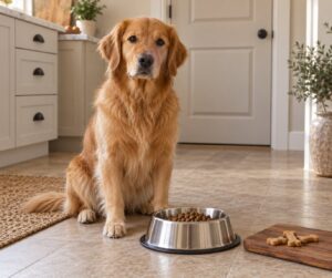 why does my dog growl when i touch his food bowl