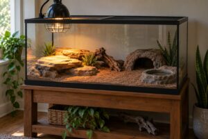 how to set up a leopard gecko tank