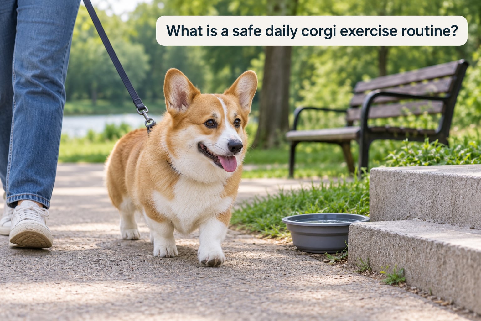 What is a safe daily corgi exercise routine?