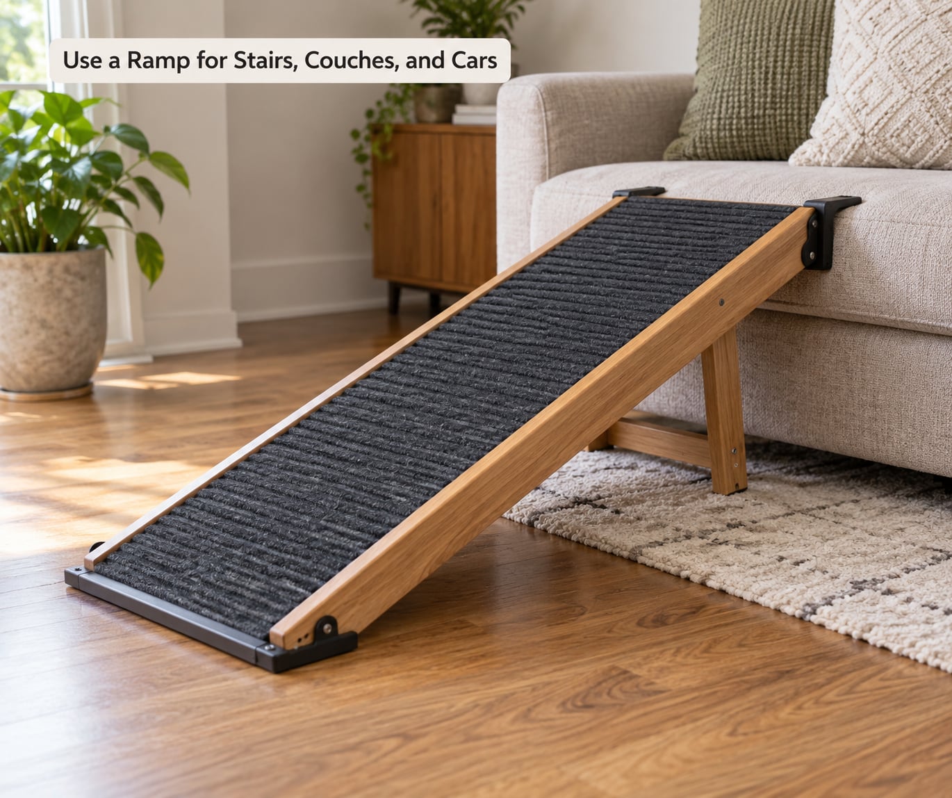 Use a Ramp for Stairs, Couches, and Cars