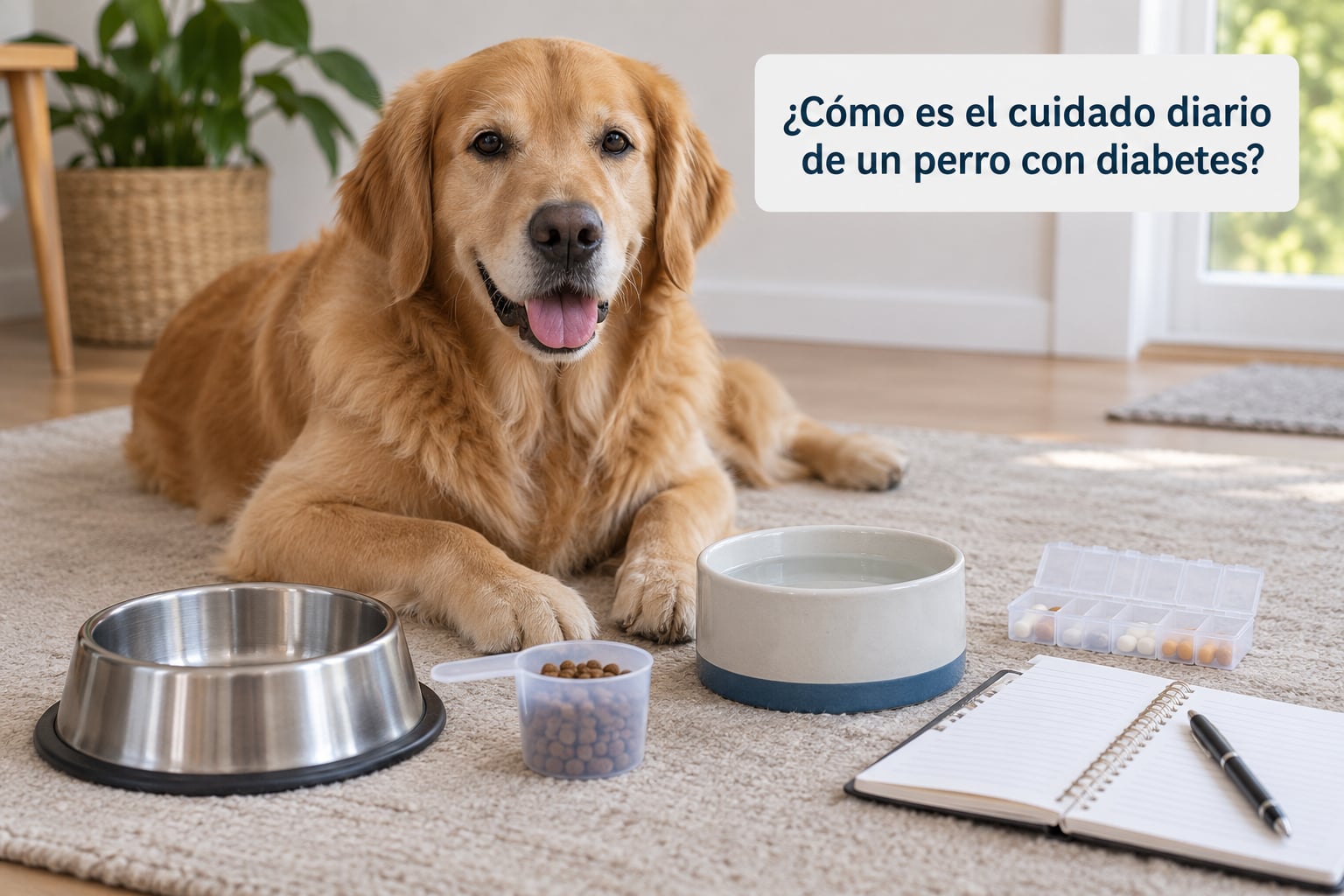 ¿Cómo es el cuidado diario de un perro con diabetes?