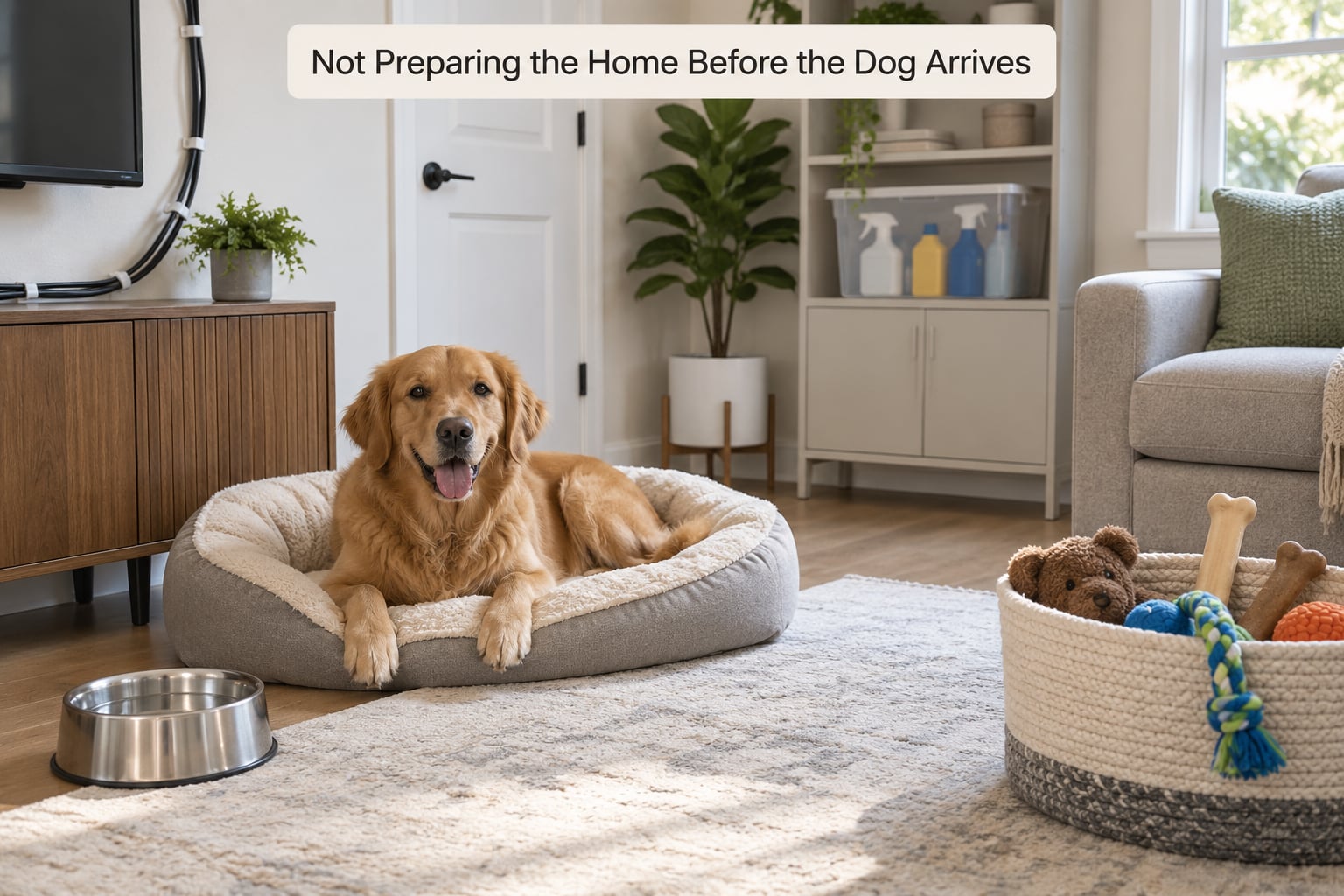 Not Preparing the Home Before the Dog Arrives