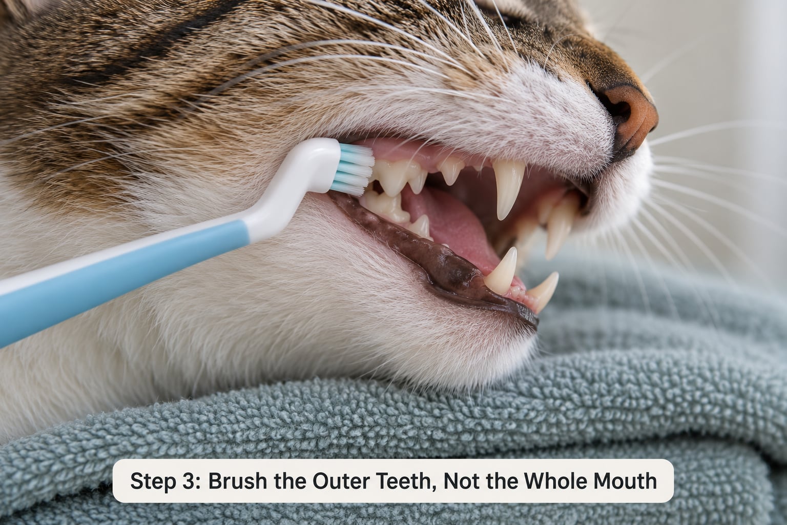 Step 3: Brush the Outer Teeth, Not the Whole Mouth