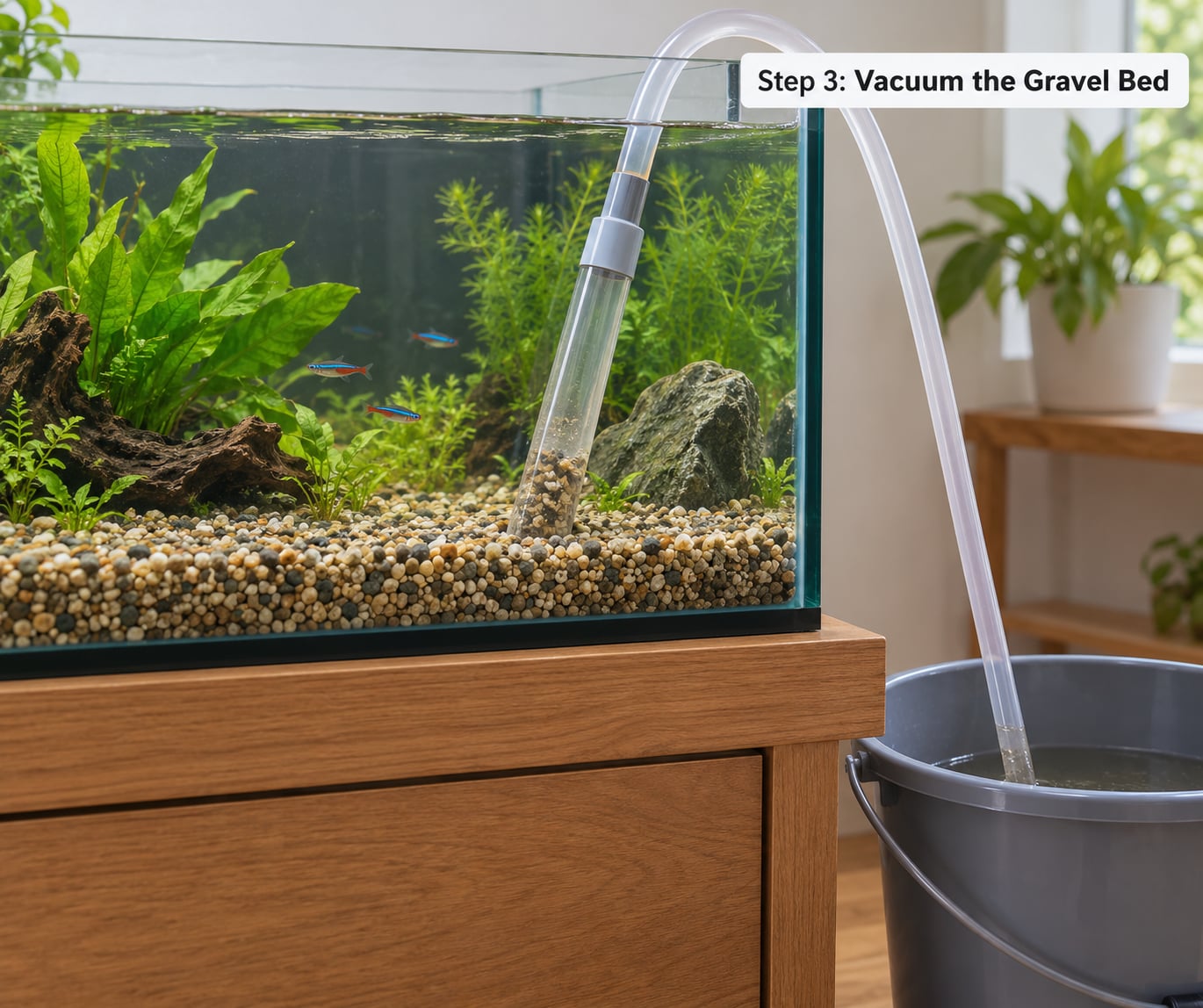 Step 3: Vacuum the Gravel Bed