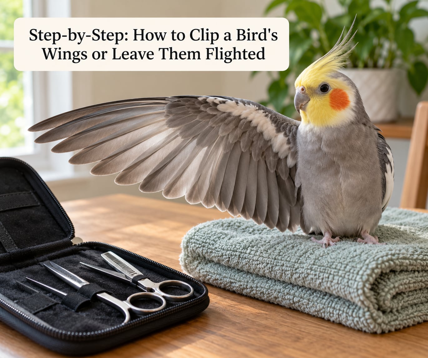 Step-by-Step: How to Clip a Bird's Wings or Leave Them Flighted