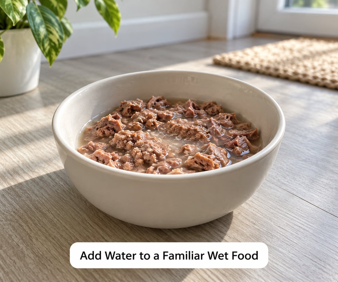 Add Water to a Familiar Wet Food
