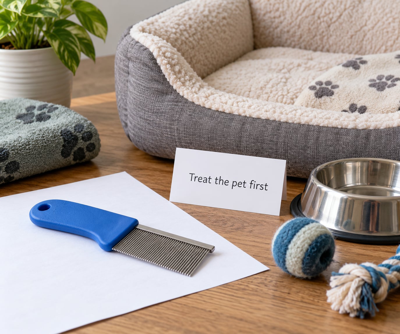 Treat the pet first