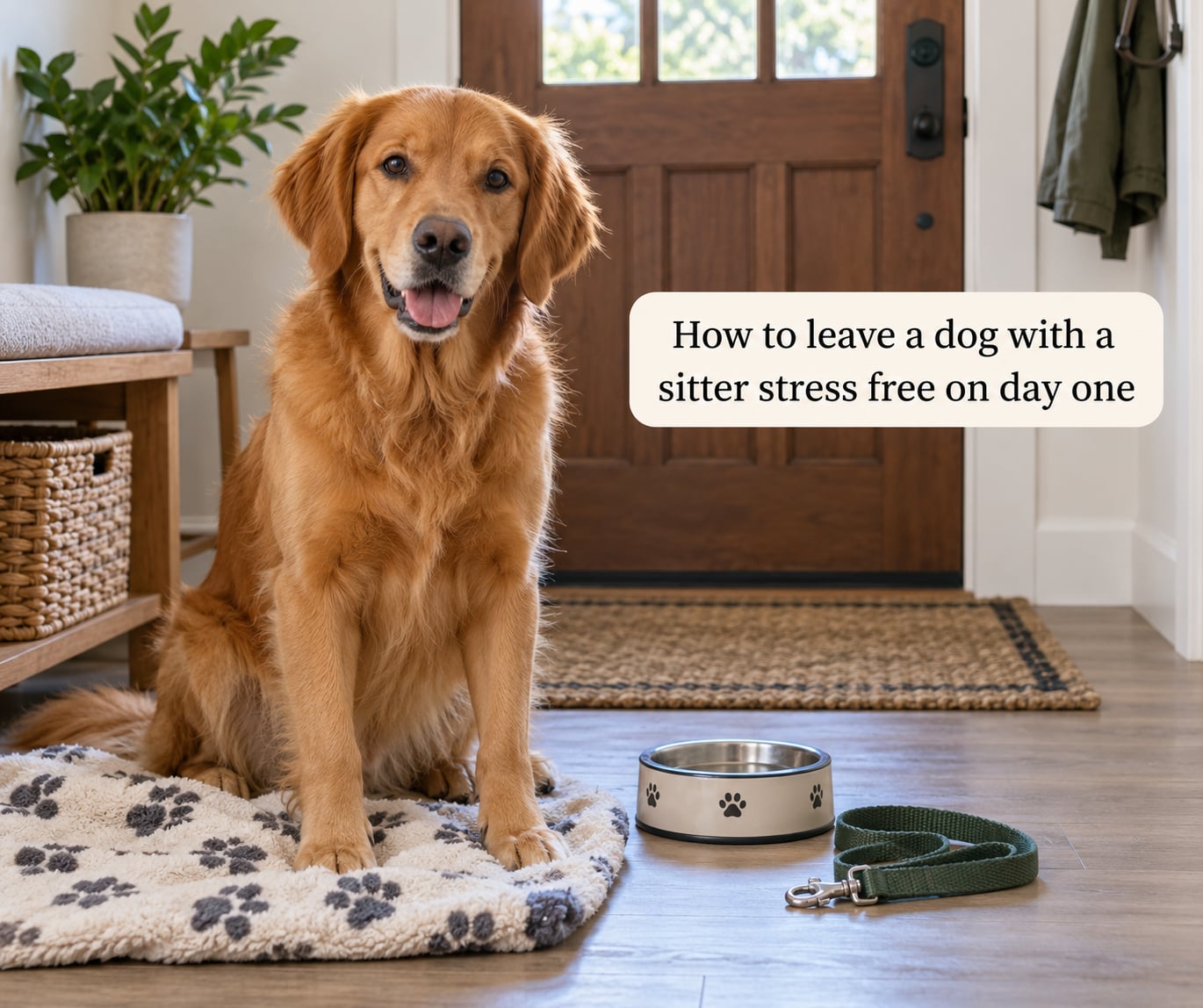 How to leave a dog with a sitter stress free on day one