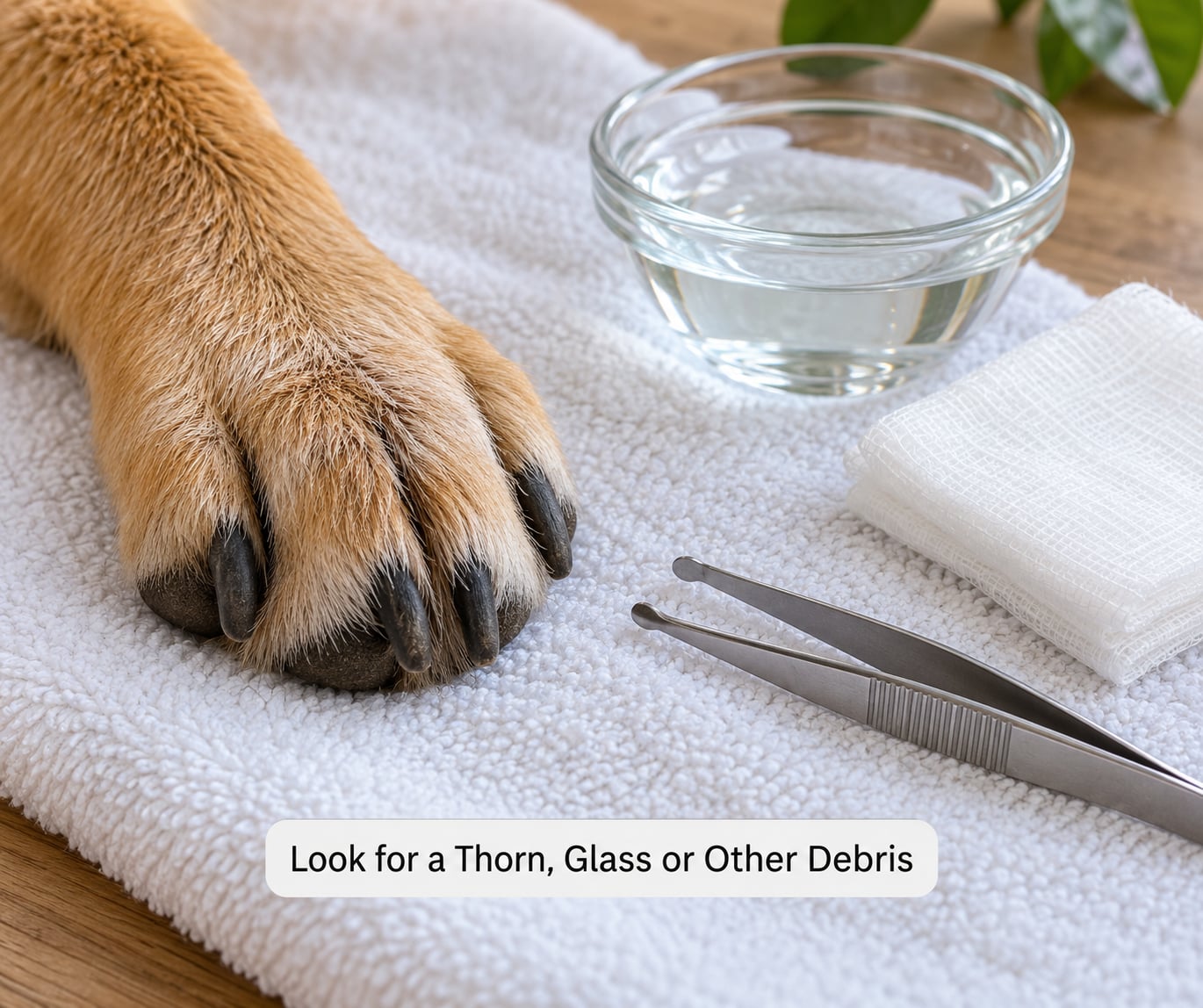 Look for a Thorn, Glass or Other Debris