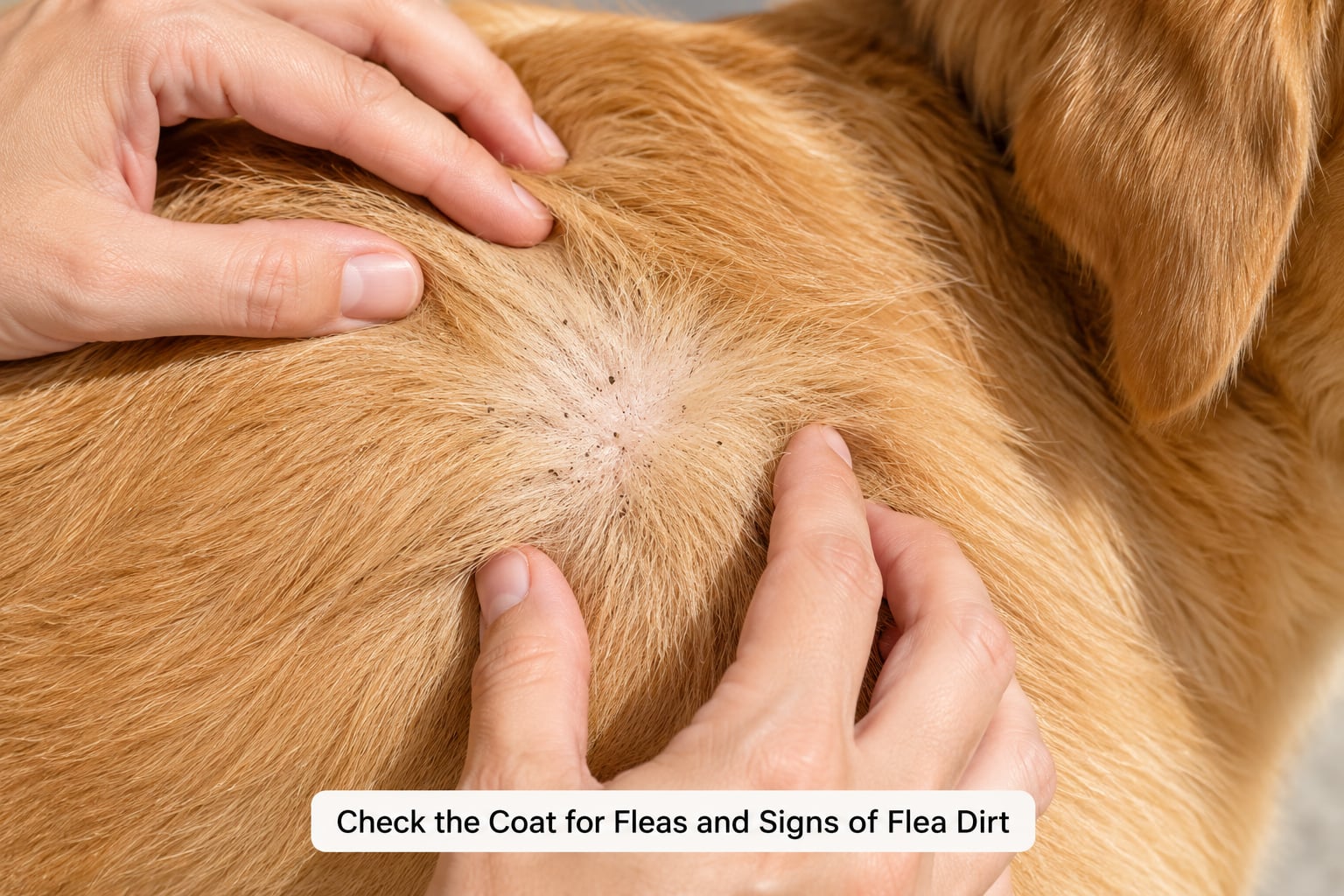 Check the Coat for Fleas and Signs of Flea Dirt