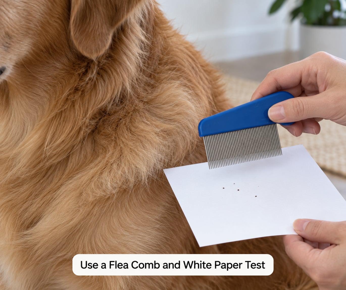 Use a Flea Comb and White Paper Test