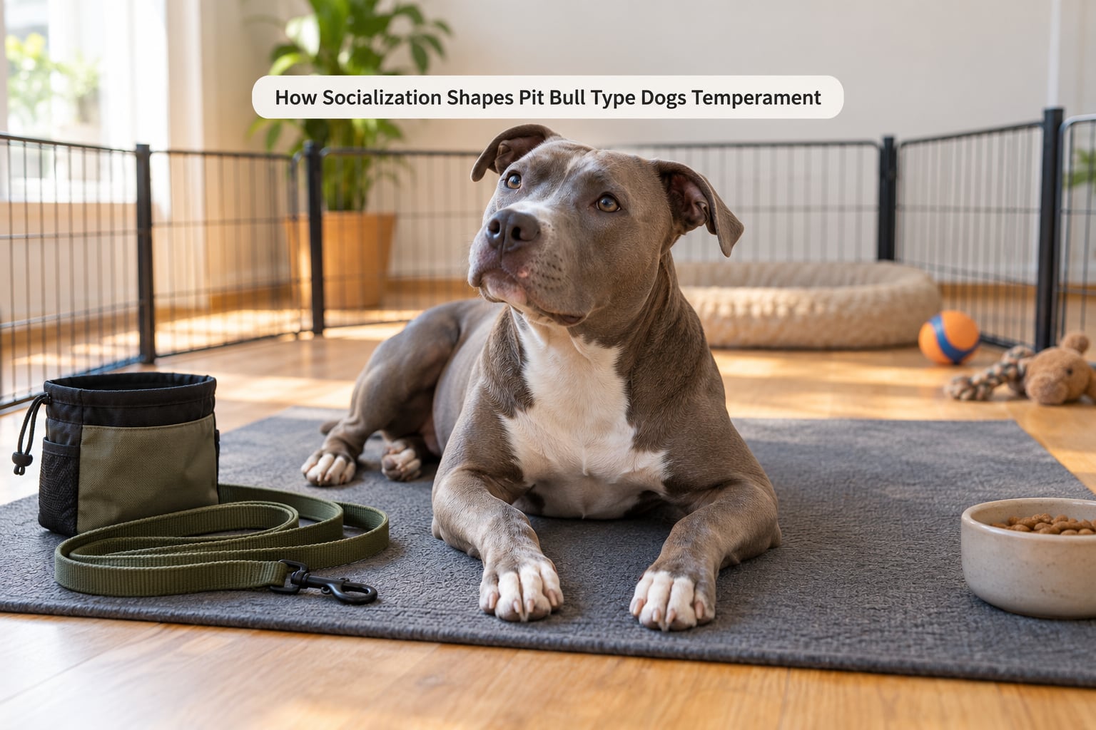 How Socialization Shapes Pit Bull Type Dogs Temperament
