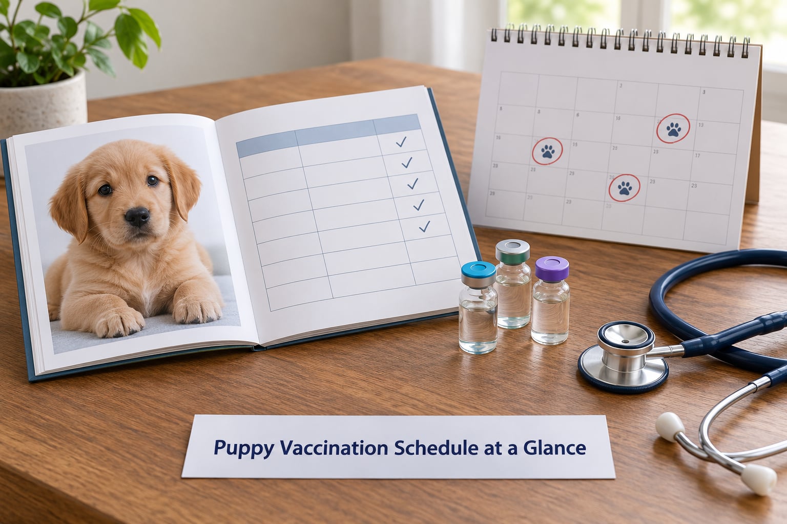 Puppy Vaccination Schedule at a Glance