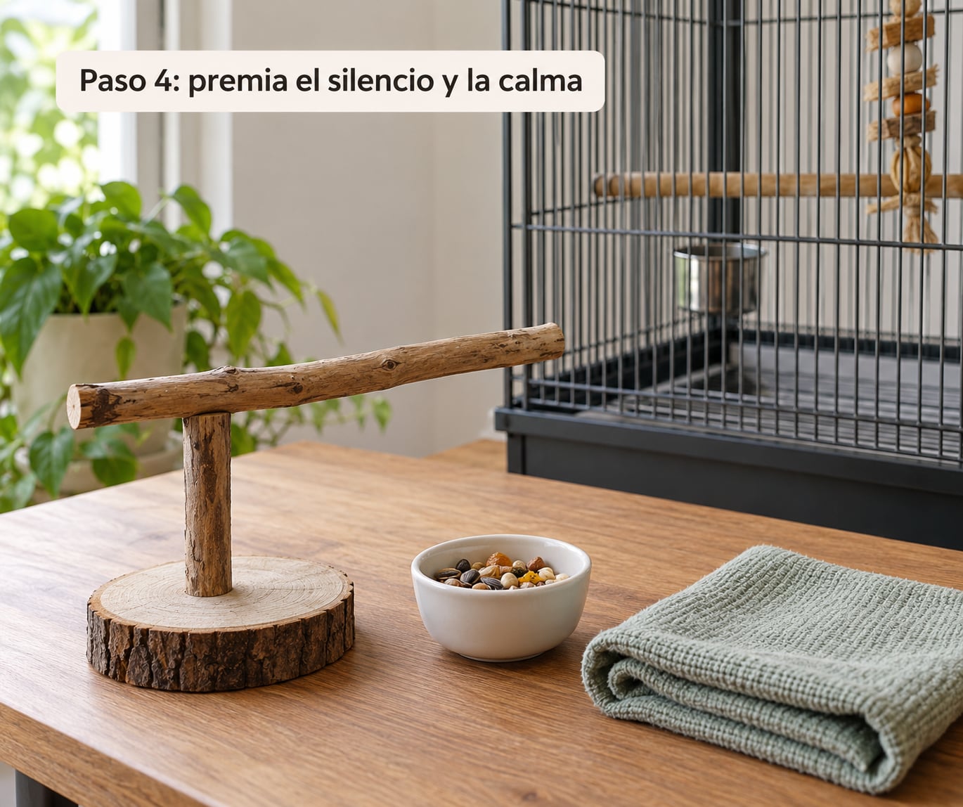 Paso 4: premia el silencio y la calma