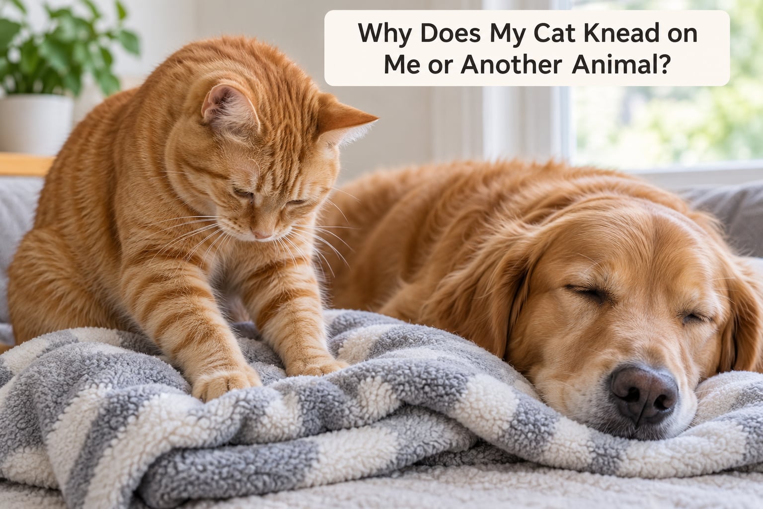 Why Does My Cat Knead on Me or Another Animal?
