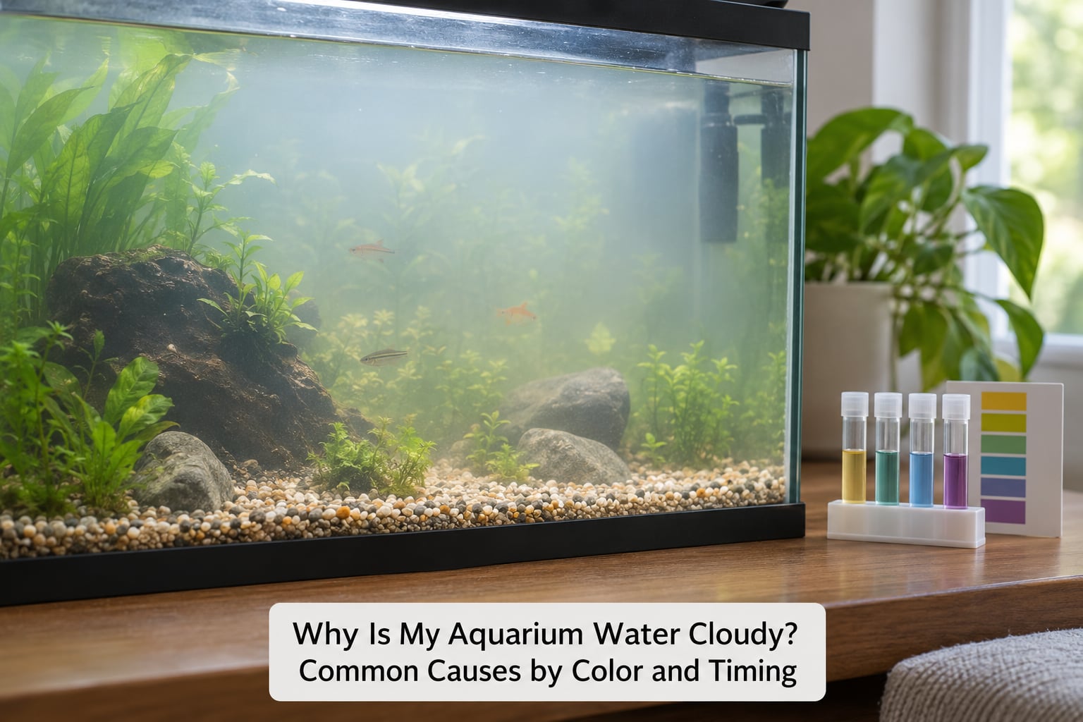 Why Is My Aquarium Water Cloudy? Common Causes by Color and Timing