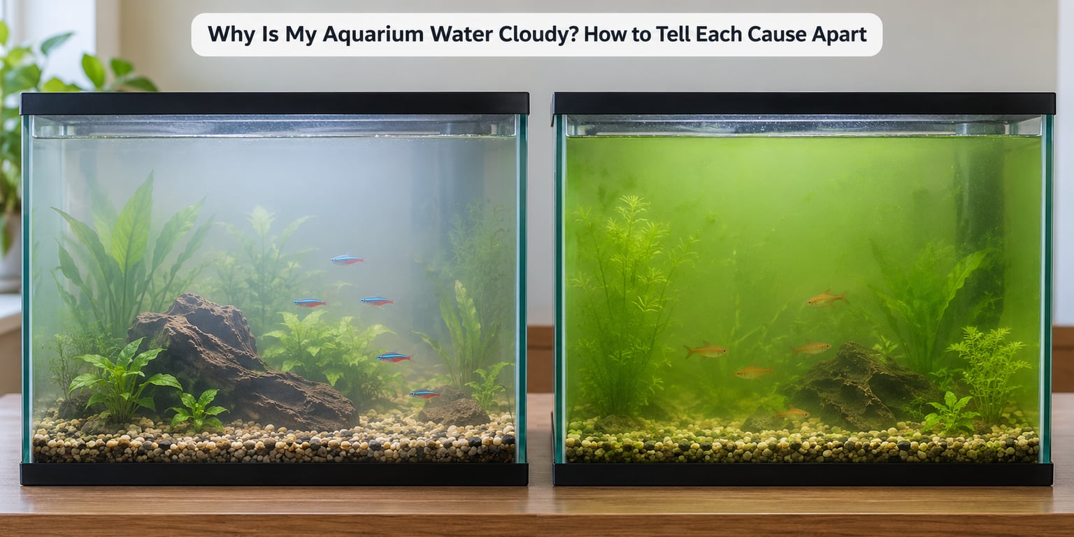 Why Is My Aquarium Water Cloudy? How to Tell Each Cause Apart