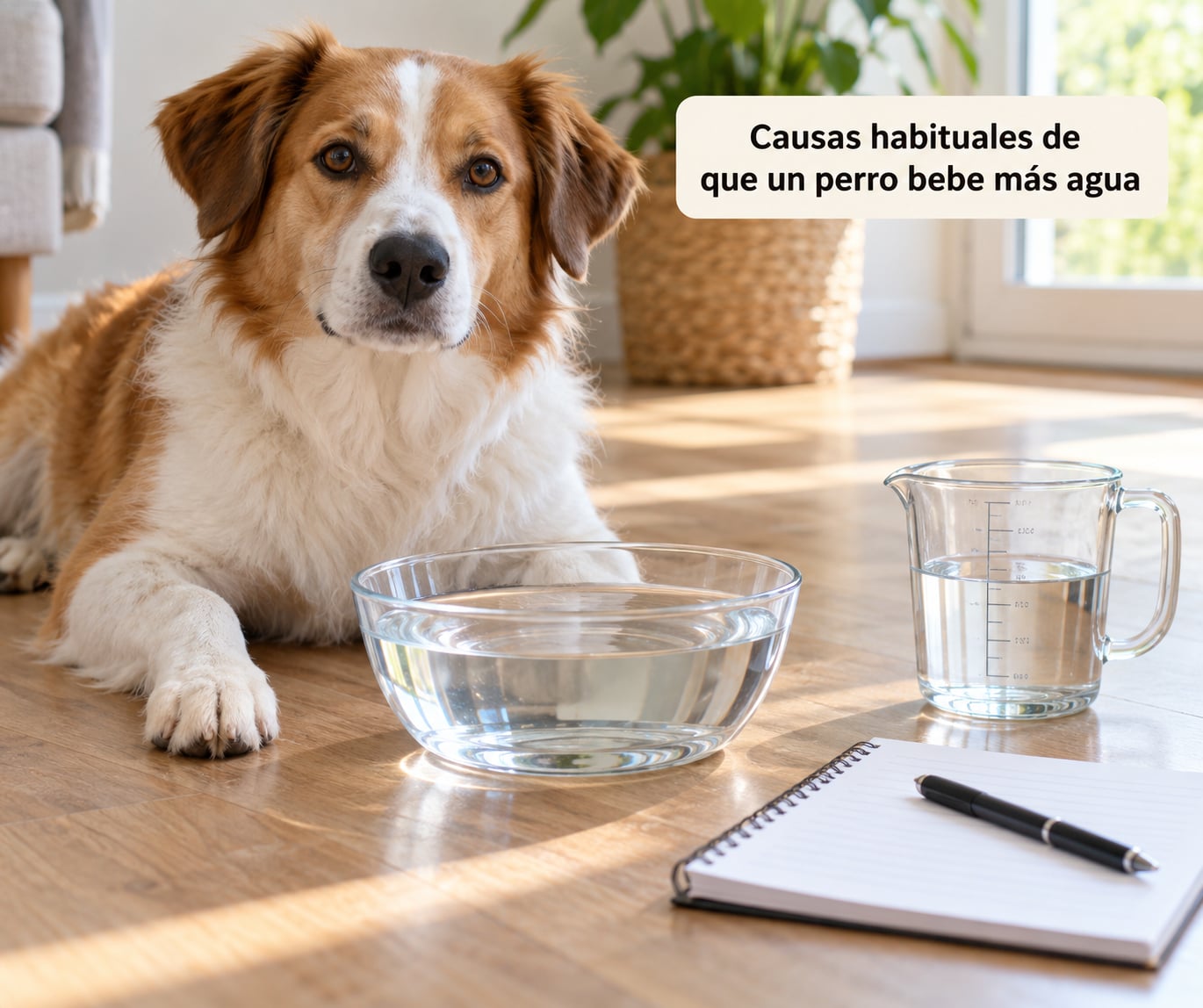 Causas habituales de que un perro bebe más agua
