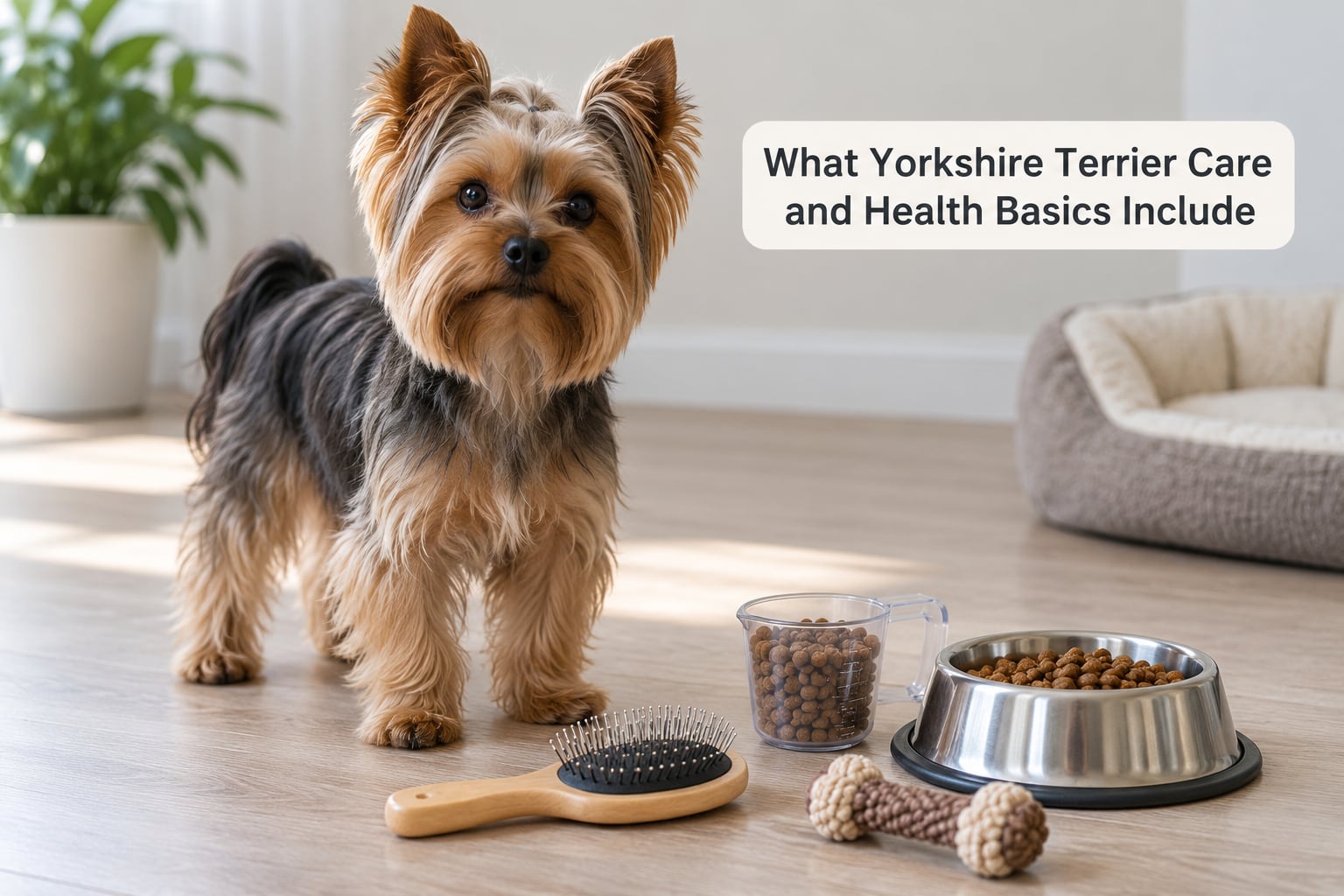 What Yorkshire Terrier Care and Health Basics Include